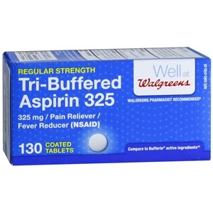 UPC 311917124834 product image for Walgreens Buffered Aspirin Tablets, 130 ea | upcitemdb.com