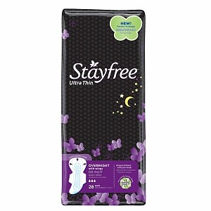 UPC 380041154086 product image for Stayfree Ultra Thin Pads with Wings, Overnight, 28 ea | upcitemdb.com