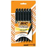 BIC Soft Feel Retractable Ball Point Pens, Black
