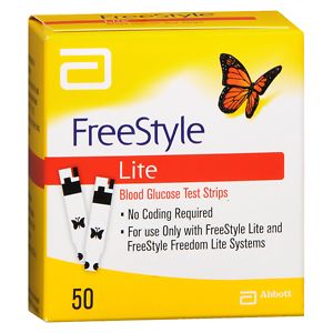 FreeStyle Lite Blood Glucose Test Strips- 50 ea