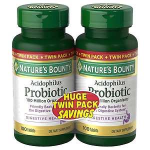 Nature's Bounty Acidophilus Probiotic Complex, Twin Pack, Tablets