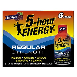 5-Hour Energy Shot, 6 pk, Grape- 1.93 oz