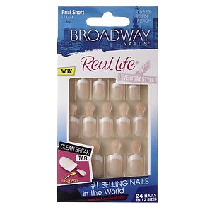 UPC 731509005561 product image for Broadway Nails Real Life Glue-On Nail Kit, Peach, Real Short Length, 1 set | upcitemdb.com