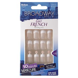 UPC 731509104127 product image for Broadway Nails Fast French Glue-On Nail Kit, 24 Each | upcitemdb.com