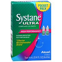 Systane Ultra Lubricant Eye Drops High Performance 2 Pack, .14 Ounces