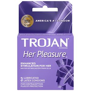 UPC 022600973201 product image for Trojan Her Pleasure Sensations Lubricated Premium Latex Condoms, 3 Each | upcitemdb.com