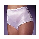 Wearever Women's Nylon and Lace Incontinence Panty, White, Large by 