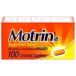 Motrin IB Ibuprofen Pain Reliever/Fever Reducer 200 mg, Cablets- 100 ea