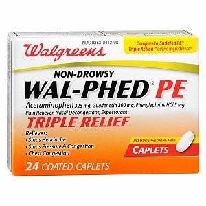 UPC 311917123189 product image for Walgreens Wal-Phed PE Triple Relief Pain Reliever Caplets, 24 ea | upcitemdb.com