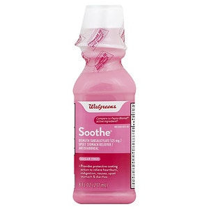 UPC 311917083872 product image for Walgreens Soothe Upset Stomach Reliever/Antidiarrheal Liquid Sugar Free, 8 Ounce | upcitemdb.com