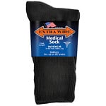 Extra Wide Medical Socks Womens, Shoe Sizes 6-11 Wide, Black