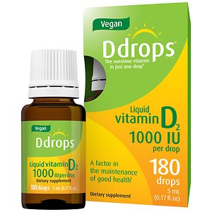 Ddrops Vegan Vitamin D2 1000IU