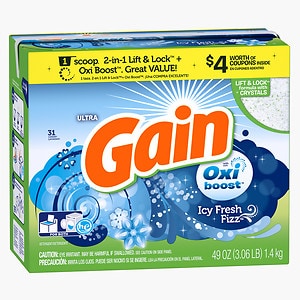 UPC 037000849353 product image for Gain Ultra Powder Detergent with Oxi Booster, 31 Loads, 49 oz | upcitemdb.com