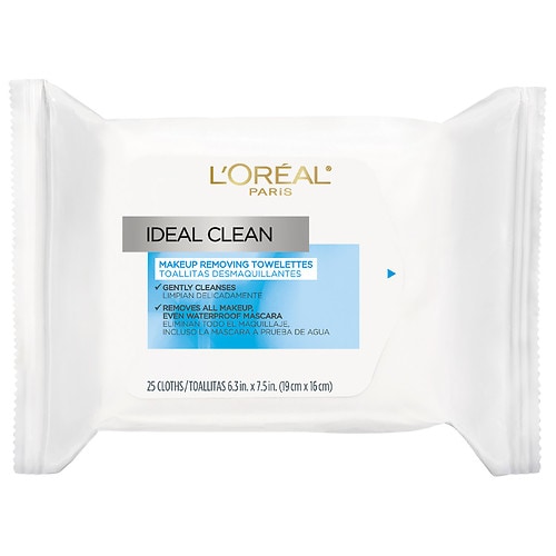 L'Oreal Ideal Clean Towelettes, All Skin Types - 25 ea
