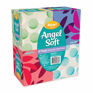 UPC 030400808661 product image for Angel Soft Facial Tissue, White, 4 ea | upcitemdb.com