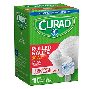 UPC 884389159760 product image for Curad Pro-Sorb Rolled Gauze Sterile Roll, White, 2 in x 2.5 yds (50 mm x 2.2 m), | upcitemdb.com