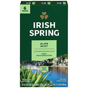 UPC 035000141170 product image for Irish Spring Deodorant Soap Bars, Aloe, 6 Bar, 6 ea | upcitemdb.com