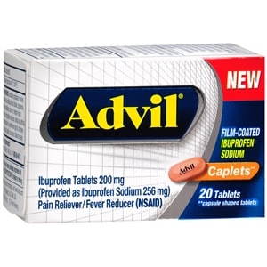 Advil Film-Coated Ibuprofen Sodium Caplets- 20 ea