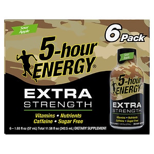 UPC 719410730062 product image for 5-Hour Energy Extra Strength Energy Shot, Sour Apple, 6 ea | upcitemdb.com