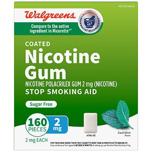 UPC 311917153858 product image for Walgreens Coated Nicotine Gum 2mg, Mint, 160 ea | upcitemdb.com