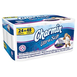 UPC 037000851233 product image for Charmin Ultra Soft Toilet Paper Double Rolls, 24 ea | upcitemdb.com