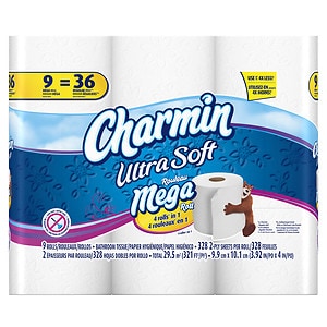 UPC 037000868033 product image for Charmin Ultra Soft Toilet Paper Mega Rolls, 9 ea | upcitemdb.com