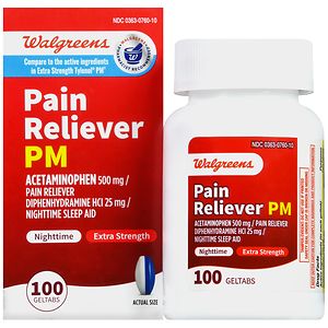 UPC 311917154763 product image for Walgreens Pain Reliever Extra Strength PM Gel Tablets, 100 ea | upcitemdb.com