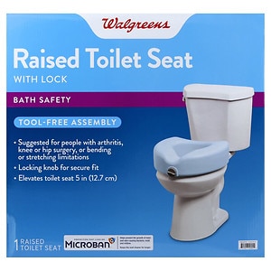 Walgreens Raised Locking Toilet Seat- 1 ea