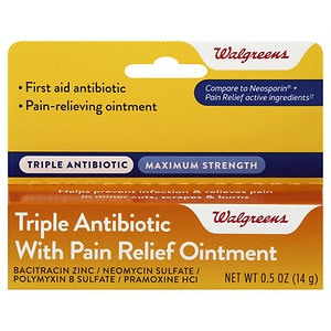 UPC 311917164113 product image for Walgreens Triple Antibiotic with Pain Relief, .5 oz | upcitemdb.com