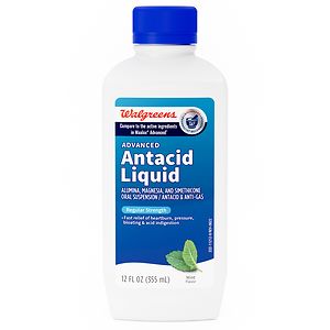 liquid antacid walgreens strength regular mint drugstore oz fl nausea health