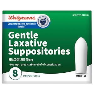 UPC 311917162621 product image for Walgreens Gentle Laxative Suppositories, 8 ea | upcitemdb.com
