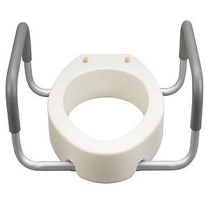 Drive Medical Premium Seat Riser with Removable Arms, White- 1 ea