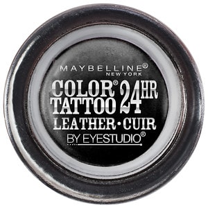 Maybelline Color Tattoo 24Hr Leather by EyeStudio Cream Gel Eyeshadow, Dramatic Black- .14 oz