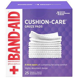 UPC 381371161249 product image for Band-Aid First Aid Gauze Pads, Small (2 Inch x 2 Inch), 25 ea | upcitemdb.com