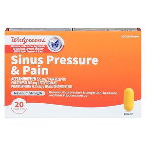 UPC 311917168609 product image for Walgreens Mucus Relief Sinus Pressure & Pain Caplet, 20 ea | upcitemdb.com