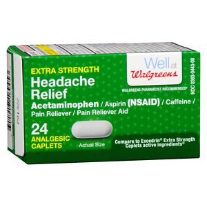 UPC 311917169453 product image for Walgreens Headache Relief Extra Strength Caplets, 24 ea | upcitemdb.com