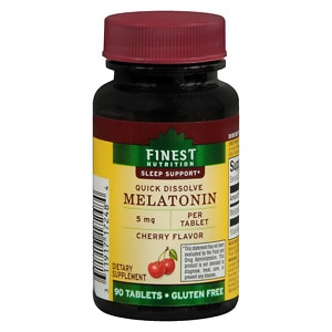 UPC 311917172484 product image for Finest Nutrition Melatonin 5mg, Quick Dissolve Sublingual Tablets, Cherry, 90 ea | upcitemdb.com