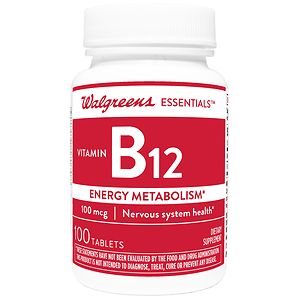 UPC 311917171708 product image for Walgreens Vitamin B12 Energy Metabolism 100mcg, Tablets, 100 ea | upcitemdb.com