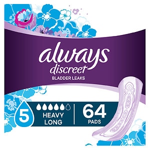 UPC 037000927440 product image for Always Discreet Incontinence Pads, Maximum, Long Length, 64 ea | upcitemdb.com