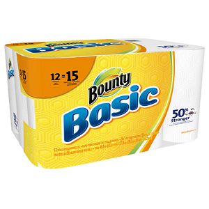 UPC 037000929680 product image for Bounty Basic Paper Towels, 12 Large Rolls, 660 sh | upcitemdb.com