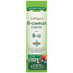 Nature's Truth Sublingual B Complex Liquid Plus B-12, Berry - 2 Oz