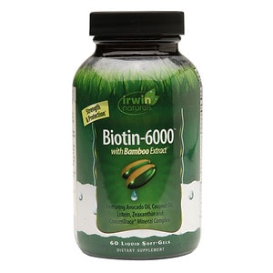 UPC 710363584108 product image for Irwin Naturals Biotin-6000 with Bamboo Extract, Softgels, 60 ea | upcitemdb.com