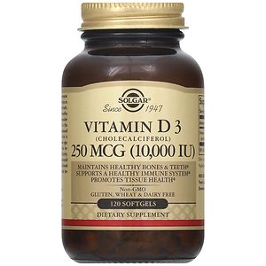 UPC 033984358720 product image for Solgar Vitamin D3 10,000 IU, Softgels, 120 ea | upcitemdb.com