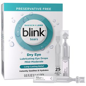 UPC 340171005252 product image for Blink Tears Lubricating Eye Drops, Sterile Single-Use Vials, Preservative Free,  | upcitemdb.com