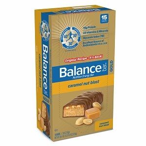 Balance Bar GOLD Nutrition Bar with Three Indulgent Layers, Caramel Nut Blast, 15 ea