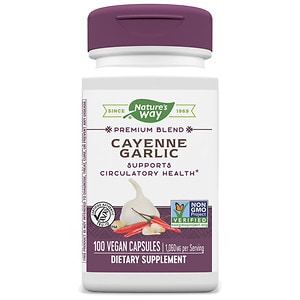 UPC 033674003206 product image for Nature's Way Cayenne & Garlic, Capsules, 100 ea | upcitemdb.com