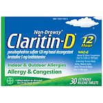 Claritin-D 12 Hour Allergy and Congestion, Tablets
