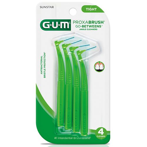 BUY 2, SAVE $1 G U M   Go Betweens Angle Cleaners for Tight Teeth 