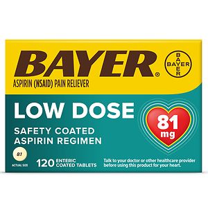 Bayer Aspirin Regimen Low Dose, Safety Coated Enteric Tablets ...