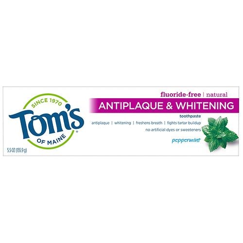 Buy Toms of Maine Antiplaque & Whitening, Fluoride Free Natural 